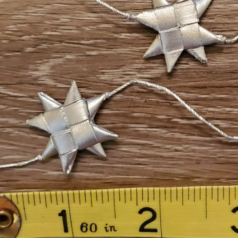 Silver star garland